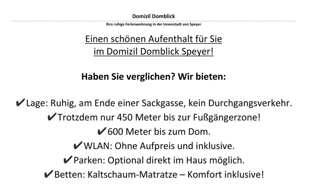 Domizil Domblick Speyer City, Garage, 50M2 Экстерьер фото